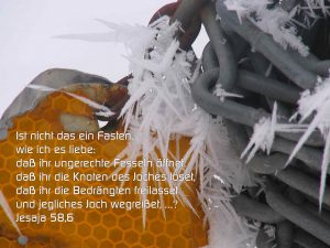 Ketten- Bibelzitat Jesaja 58,6- wie ich es liebe: daß ihr ungerechte Fesseln öffne - Christine Danzer - go 4 jesus