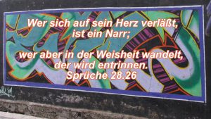 Graffiti Teneriffa - Psalm 28, 26 - Bibel -- Christine Danzer - go 4 jesus - Bild mit Bibelzitat