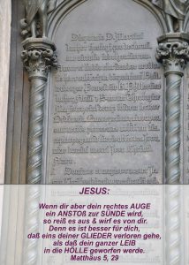 Wittenberg - Schlosskirche - Thesentür- Einleitung Luther - Christine Danzer - go 4 jesus - Matthäus 5,29 -Bibel