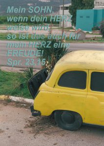 Auto Gelb - Sprüche 23- Christine Danzer- go_4_jesus-bibel
