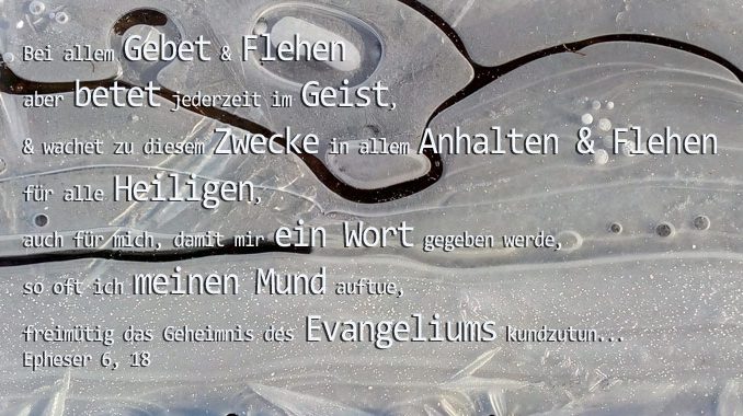 Eis mit Epheser 6,8 , Foto: Danzer, Christine , go 4 Jesus, Bibel