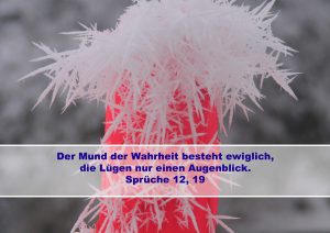 Schnee- Bibelzitat Sprüche 12,19 - Christine Danzer - go 4 jesus