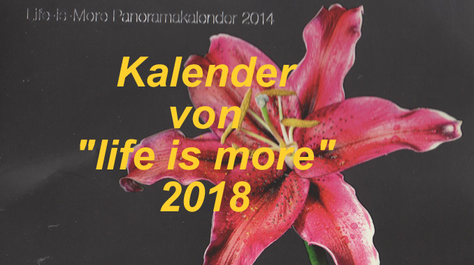 Evangelisationskalender 2018 - life is more - go 4 jesus
