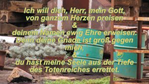 Rost auf einer Werft - Psalm 86, 12-13 Christine Danzer - go 4 jesus - Bild mit Bibelzitat