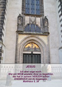 Wittenberg- Schlosskirche -Thesentür - Christine Danzer - go 4 jesus - Matthäus 5,28 -Bibel