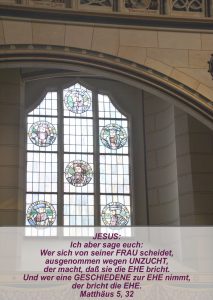 Wittenberg- Schlosskirche -Reformatorenbilder- Christine Danzer - go 4 jesus -Matthäus 5, 32 -Bibel