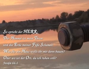 Sonnenuntergang mit Jesaja 66,1 - Christine Danzer - bibel_zitat - go 4 jesus
