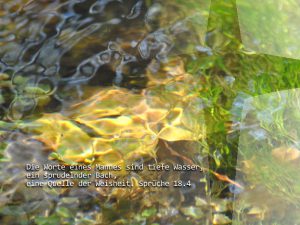 Wasser - Sprüche 18,4 - Foto: Christine Danzer